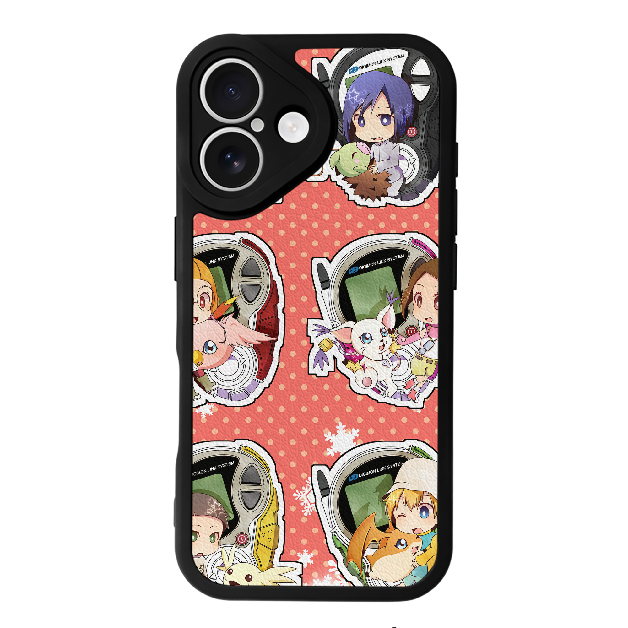 （画像用） Digimon デジタルモンスター/デジモン 【iPhone 16シリーズ対応】シリコンスマホケース（レザー調） 材質：シリコン